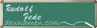 Rudolf Fede Visitenkarte